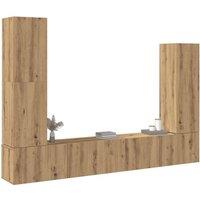 Berkfield Home 4 Piece TV Cabinet Set Wall-mounted Artisan Oak Engineered Wood