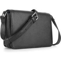 PRIMEHIDE Leather Crossbody Medium Bag - Multi-Compartment in Black