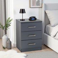 Seconique Dakotia 4 Drawer Chest in Dark Grey