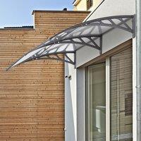 OUTSUNNY Door Canopy Awning Outdoor Window Rain Shelter for Door 196 x 75cm in Clear | Size: 196 x 75 cm