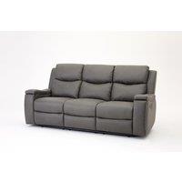 Home Detail Collins Air Leather 3 Seater Recliner Sofa in Grey
