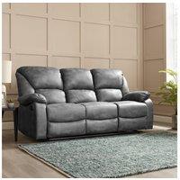 Home Detail Enoch 3 Seater Manual Recliner Sofa in Dark Grey
