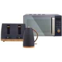 Morphy Richards Clay Kettle & Toaster & Microwave Set in Grey | Size: Medium
