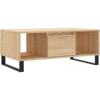 Berkfield Home Coffee Table Sonoma Oak 90x50x36.5 cm Engineered Wood in Light Tan