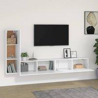 Berkfield Home Classic 3 Piece TV Cabinet Set White Engineered Wood