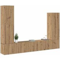 Berkfield Home Classic 4 Piece TV Cabinet Set Wall-mounted Artisan Oak Engineere
