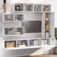 Berkfield Home Classic 7 Piece TV Cabinet Set White Engineered Wood
