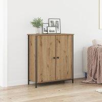 Berkfield Home Sideboard Artisan Oak 70x30x80 cm Engineered Wood & Steel in Brown | Size: 70 x 30 x 80 cm