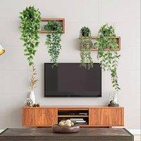 Havendro 4X Artificial Hanging Plants in Pots Indoor Fake Plants in Green