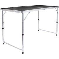 Havendro Black Height Adjustable Aluminium Folding Picnic Table