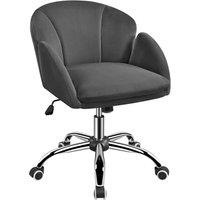 Havendro Home Office Cute Desk Chair, Makeup Vanity Chair Swivel in Dark Grey
