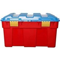VOGREX 40 Litre Large Storage Box, Plastic Trunk Chest with Hinged Lid