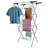 EONLION Foldable 3 Tier Clothes Laundry Airer Drying Rack Horse in Silver