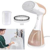 VOGREX Portable Clothes Steamer, Handheld Garment Iron for Home Use in Beige