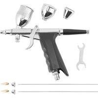 Havendro Spray Gun Dual Action Airbrush With 0.3mm/0.5mm/0.8mm in Black