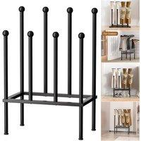 Havendro 4 Pair Metal Welly Boot Stand Rack Indoor Outdoor Boots Storage in Black