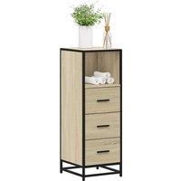 Berkfield Home Bathroom Cabinet Sonoma Oak 35x37.5x100 cm Engineered Wood in Brown
