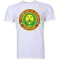 Cameroon Men's Mens African Nations Winners T-Shirt in White | Size: Large