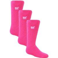Heat Holders Men's 3 Pairs Childrens Ultimate Warm 2.3 TOG Winter Thermal Socks in Pink | Size: 9-1.5