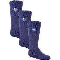 Heat Holders Men's 3 Pairs Childrens Ultimate Warm 2.3 TOG Winter Thermal Socks in Blue | Size: 3-5