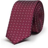 Paisley of London Men's Childrens full length skinny tie - Burgundy trio dot
