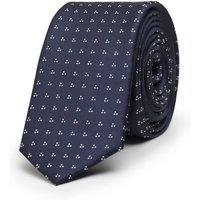 Paisley of London Men's Childrens full length skinny tie - Navy trio dot