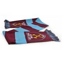 West Ham United FC Men's West Ham FC Official Football Jacquard Bar Scarf in Red