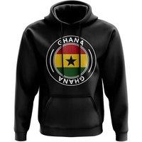 Ghana Men's Mens Football Badge Hoodie in Black | Size: XL