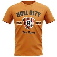 Hull City Men's Mens City Established Football T-Shirt in Orange | Size: Small