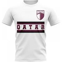 Qatar Men's Mens Core Football Country T-Shirt in White | Size: Medium
