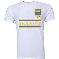 Ukraine Men's Mens Core Football Country T-Shirt in White | Size: Medium