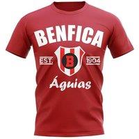 SL Benfica Men's Mens Established Football T-Shirt in Red | Size: 2XL