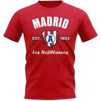 Atletico Madrid Men's Mens Established Football T-Shirt in White | Size: Large