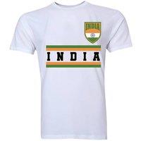 India Men's Personalised Core Football Country T-Shirt in White | Size: XL