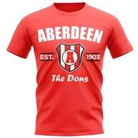 Aberdeen Men's Mens Established Football T-Shirt in Red | Size: Large