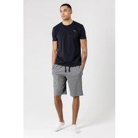 Tokyo Laundry Men's Crew Neck Logo T-Shirt & Shorts Pyjama Set in Black | Size: Large