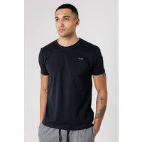 Tokyo Laundry Men's Crew Neck Logo T-Shirt & Shorts Pyjama Set in Black | Size: XL