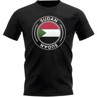 Sudan Men's Mens Football Badge T-Shirt in Black | Size: Small