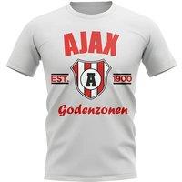 AFC Ajax Men's Mens Established Football T-Shirt in White | Size: Large
