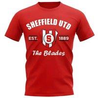 Sheffield United FC Men's Mens Established Football T-Shirt in Red | Size: Large