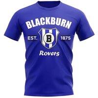 Blackburn Rovers FC Men's Personalised Established Football T-Shirt in Blue | Size: Small