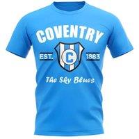 Coventry Men's Mens Established Football T-Shirt Sky in Light Blue | Size: Large