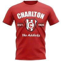 Charlton Athletic FC Men's Mens Established Football T-Shirt in Red | Size: XL