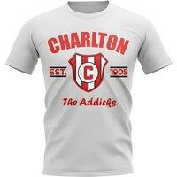 Charlton Athletic FC Men's Mens Established Football T-Shirt in White | Size: Large