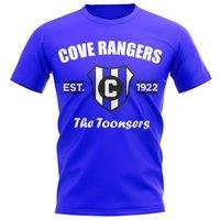 Rangers FC Men's Mens Cove Established Football T-Shirt in Blue | Size: 2XL