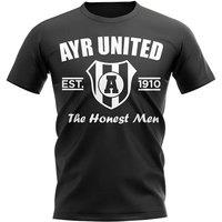 Ayr United Men's Mens Established Football T-Shirt in Black | Size: XL