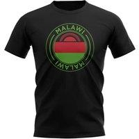 Malawi Men's Mens Football Badge T-Shirt in Black | Size: Small