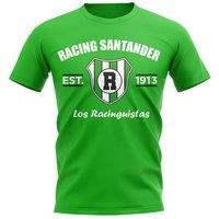 Racing Santander Men's Mens Established Football T-Shirt in Green | Size: XL
