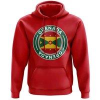 Grenada Men's Mens Football Badge Hoodie in Red | Size: Small