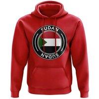 Sudan Men's Mens Football Badge Hoodie in Red | Size: Large